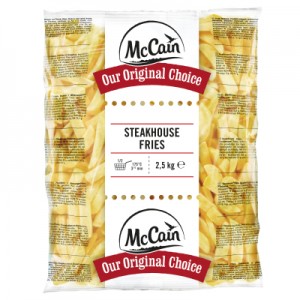Bulvytės šaldytos Steak Frites 9-18mm McCain, 2,5 kg 